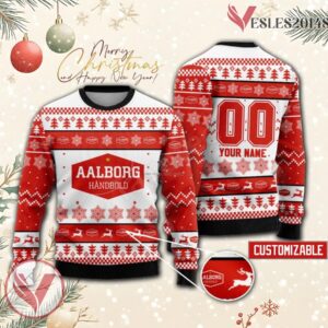 Aalborg Håndbold Handball Custom Ugly Christmas Sweater, Unique Gift For Fans - Vesles2014s