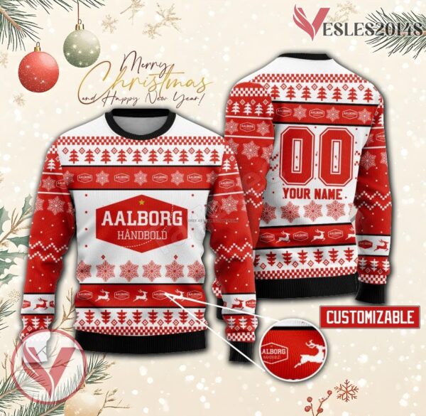 Aalborg Håndbold Handball Custom Ugly Christmas Sweater, Unique Gift For Fans - Vesles2014s