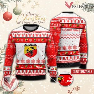 Abarth Logo Personalized Ugly Christmas Sweater, Unique Gift For Fans - Vesles2014s