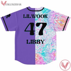 Abstract Hair Pattern Libby Baseball Jersey V1 - Vesles2014s 1