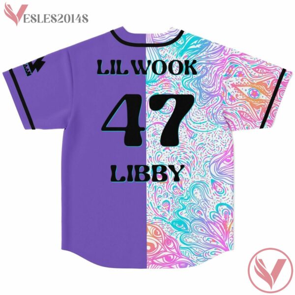 Abstract Hair Pattern Libby Baseball Jersey V1 - Vesles2014s 1