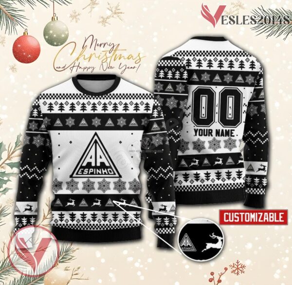 Academica de Espinho Volleyball Custom Ugly Christmas Sweater, Unique Gift For Fans - Vesles2014s