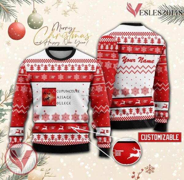 Acupuncture and Massage College Custom Ugly Christmas Sweater, Unique Gift For Fans - Vesles2014s