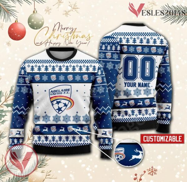 Adelaide United Custom Ugly Christmas Sweater, Unique Gift For Fans - Vesles2014s