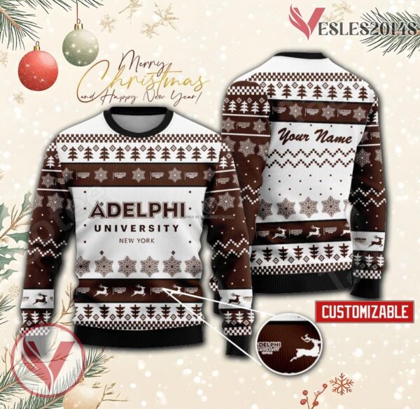 Adelphi University Custom Ugly Christmas Sweater, Unique Gift For Fans - Vesles2014s