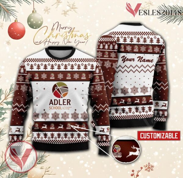 Adler School of Professional Psychology Custom Ugly Christmas Sweater, Unique Gift For Fans - Vesles2014s