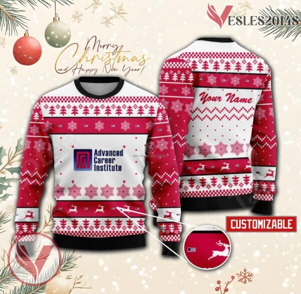 Advanced Career Institute Personalized Ugly Christmas Sweater, Unique Gift For Fans - Vesles2014s