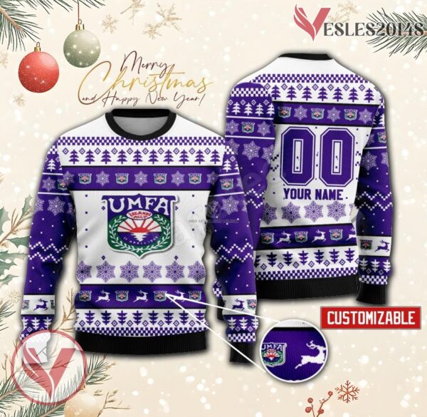 Afturelding Handball Custom Ugly Christmas Sweater, Unique Gift For Fans - Vesles2014s