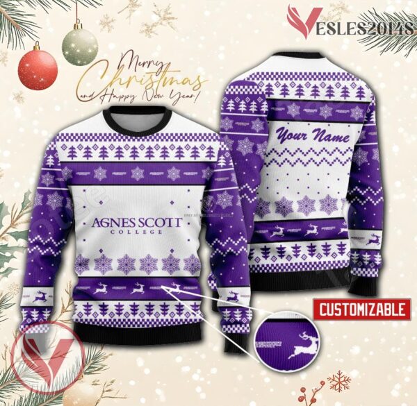Agnes Scott College Custom Ugly Christmas Sweater, Unique Gift For Fans - Vesles2014s
