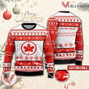 Air Canada Personalized Logo Ugly Christmas Sweater, Unique Gift For Fans - Vesles2014s