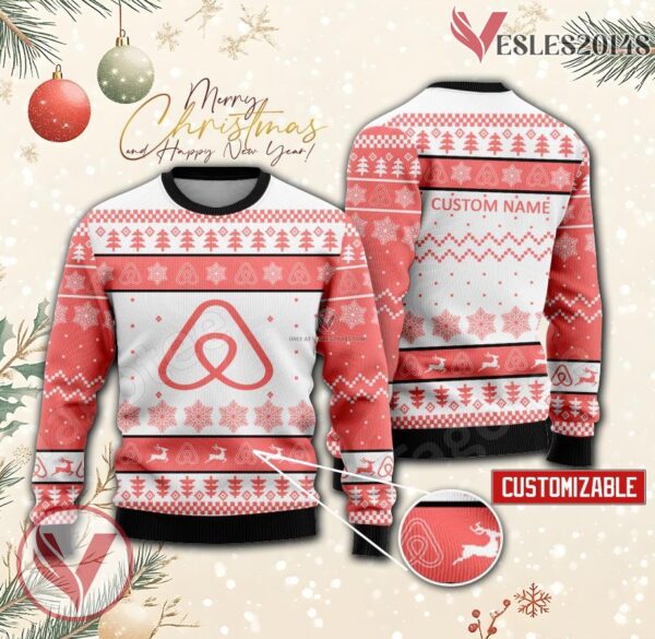 Airbnb Logo Personalized Ugly Christmas Sweater, Unique Gift For Fans - Vesles2014s