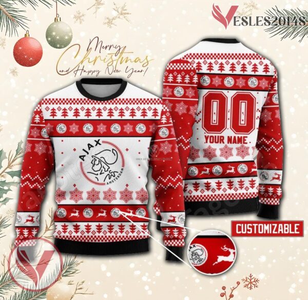Ajax Amsterdam Custom Ugly Christmas Sweater, Unique Gift For Fans - Vesles2014s