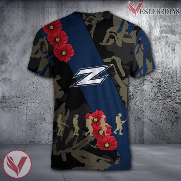 Akron Zips NCAA With Red Poppy Flower 3D Shirt, Unique Gift For Fans - Vesles2014S 1