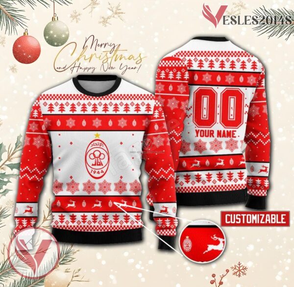 Al Ittihad Tripoli Custom Ugly Christmas Sweater, Unique Gift For Fans - Vesles2014s