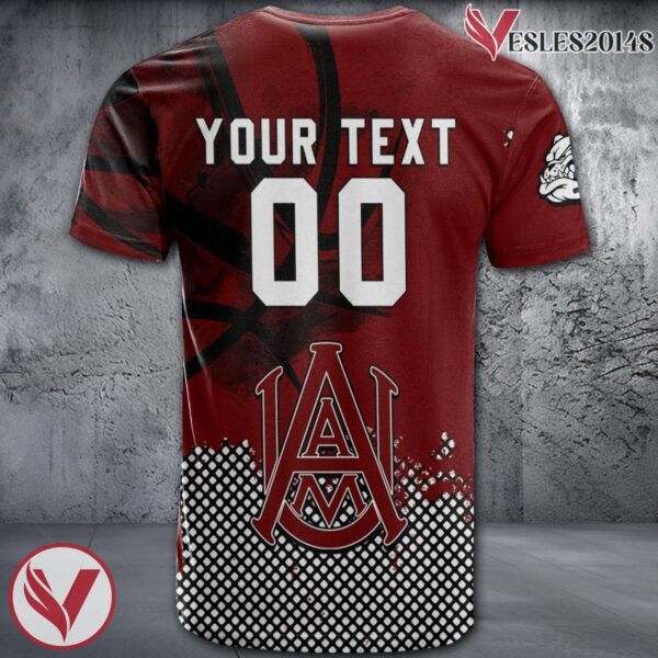 Alabama A&M Bulldogs Basketball Grunge Pattern Unique Personalized T Shirts - Vesles2014S 1