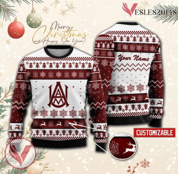 Alabama Agricultural and Mechanical University Custom Ugly Christmas Sweater, Unique Gift For Fans - Vesles2014s