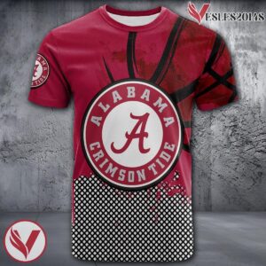 Alabama Crimson Tide Basketball Grunge Pattern Unique Personalized T Shirts - Vesles2014S