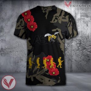 Alabama State Hornets NCAA With Red Poppy Flower 3D Shirt, Unique Gift For Fans - Vesles2014S 1