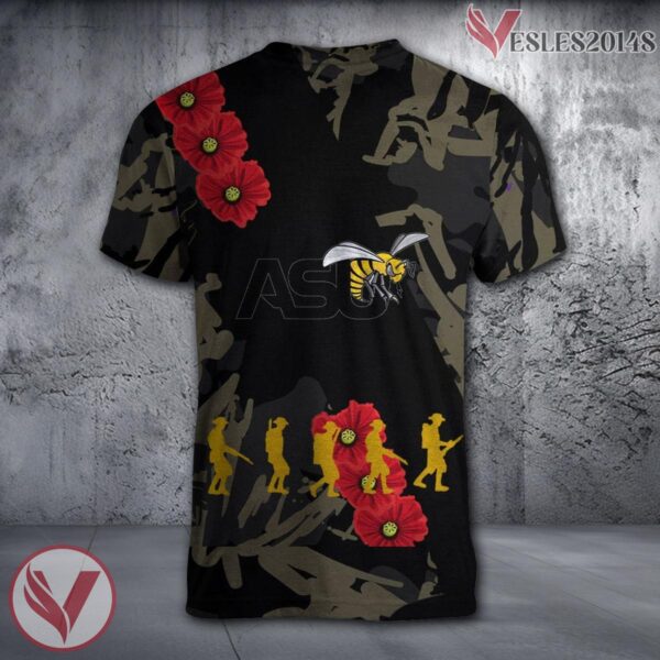 Alabama State Hornets NCAA With Red Poppy Flower 3D Shirt, Unique Gift For Fans - Vesles2014S 1