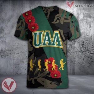 Alaska Anchorage Seawolves NCAA With Red Poppy Flower 3D Shirt, Unique Gift For Fans - Vesles2014S 1