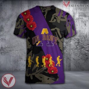 Albany Great Danes NCAA With Red Poppy Flower 3D Shirt, Unique Gift For Fans - Vesles2014S 1