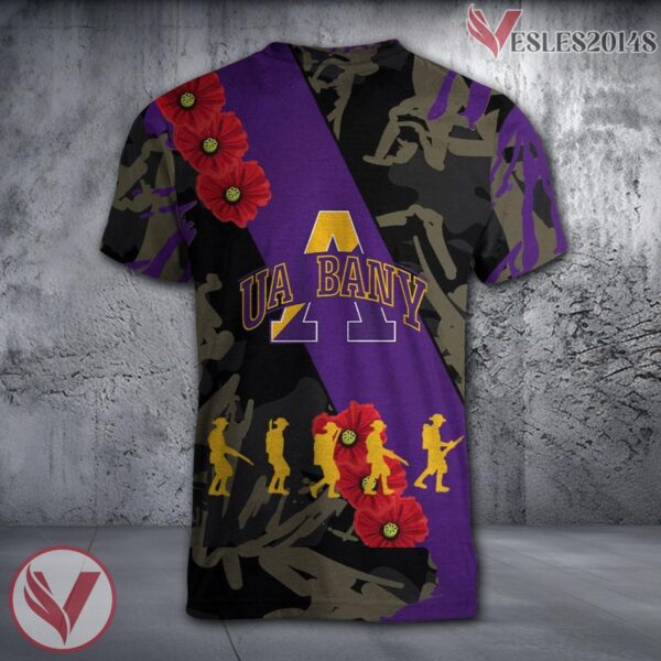 Albany Great Danes NCAA With Red Poppy Flower 3D Shirt, Unique Gift For Fans - Vesles2014S 1