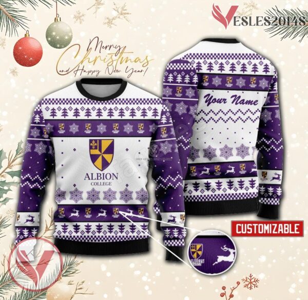 Albion College Custom Ugly Christmas Sweater, Unique Gift For Fans - Vesles2014s