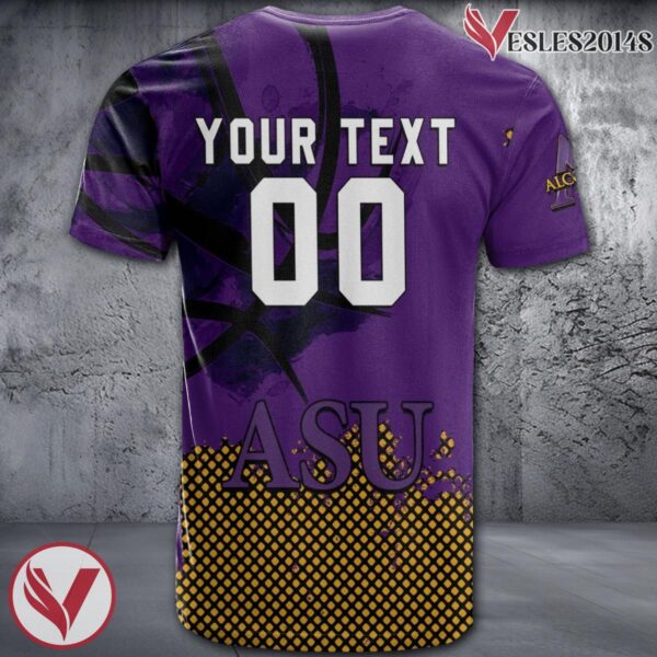 Alcorn State Braves Basketball Grunge Pattern Unique Personalized T Shirts - Vesles2014S 1