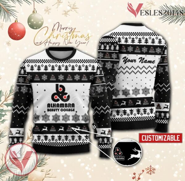 Alhambra Beauty College Custom Ugly Christmas Sweater, Unique Gift For Fans - Vesles2014s