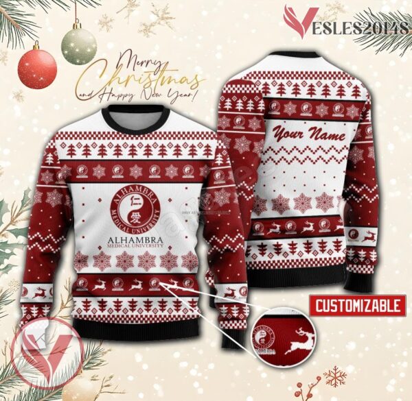 Alhambra Medical University Custom Ugly Christmas Sweater, Unique Gift For Fans - Vesles2014s