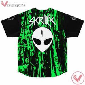 Alien Face Skrillex Green Baseball jersey - Vesles2014s 1