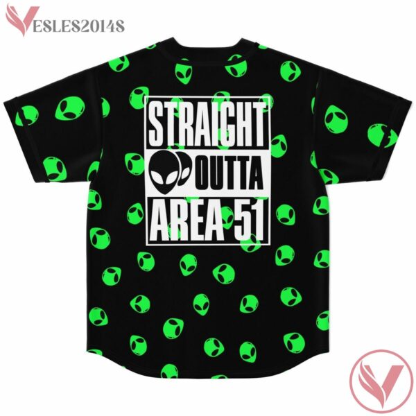 Alien Face Straight Outta Area 51 Baseball Jersey - Vesles2014s 1
