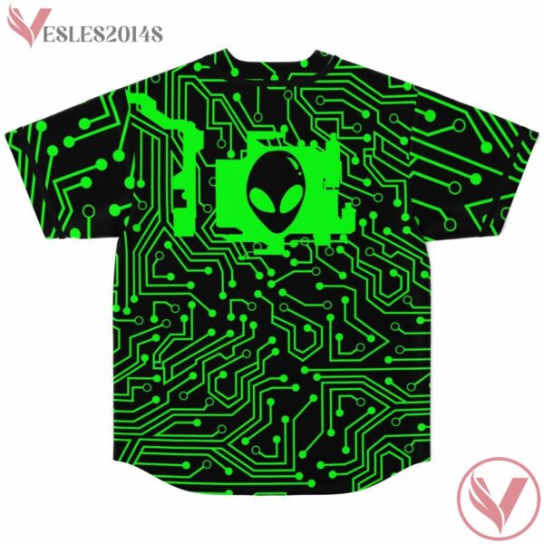 Alienator Green Circut Board Baseball Jersey - Vesles2014s 1