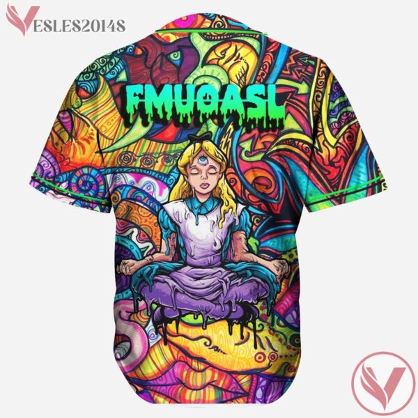 Alison Wonderland Fmuoasl Fuck Me Up On A Spiritual Level Jersey, Alice In Wonderland Trippy Baseball Jersey - Vesles2014s 1
