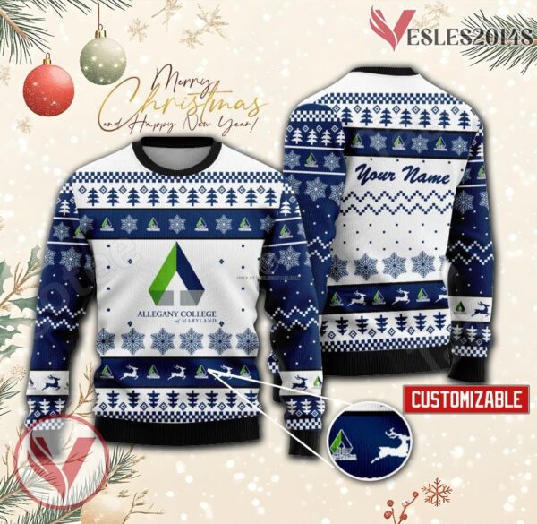 Allegany College of Maryland Custom Ugly Christmas Sweater, Unique Gift For Fans - Vesles2014s