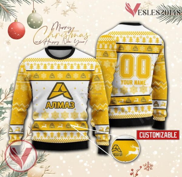 Almaz Hockey Custom Ugly Christmas Sweater, Unique Gift For Fans - Vesles2014s