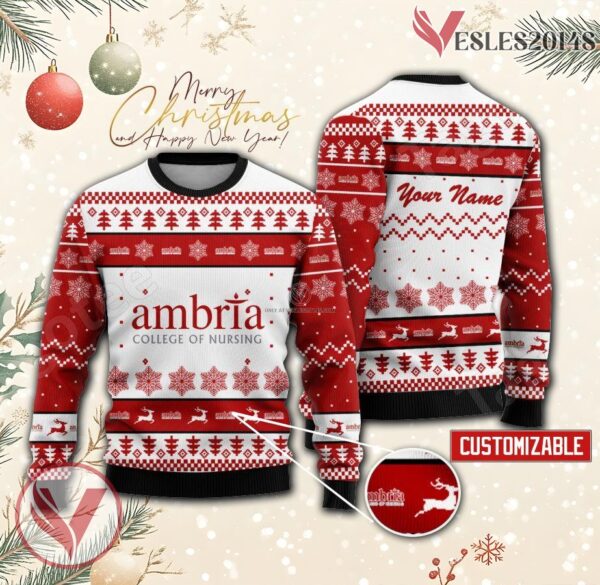 Ambria College of Nursing Custom Ugly Christmas Sweater, Unique Gift For Fans - Vesles2014s