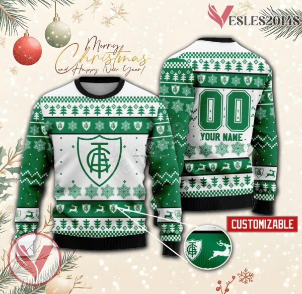 America Volei Volleyball Custom Ugly Christmas Sweater, Unique Gift For Fans - Vesles2014s