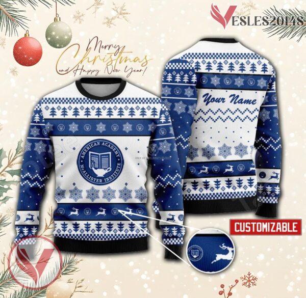 American Academy Mcallister Institute of Funeral Services Custom Ugly Christmas Sweater, Unique Gift For Fans - Vesles2014s