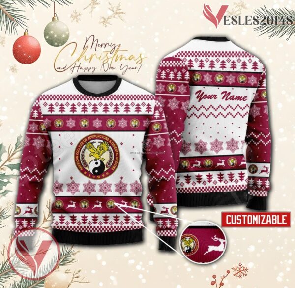 American College of Acupuncture and Oriental Medicine Custom Ugly Christmas Sweater, Unique Gift For Fans - Vesles2014s