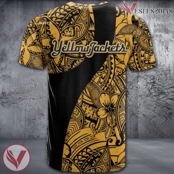 American International Yellow Jackets Polynesian Pattern Shirt, Unique Sport Gifts For Fans - Vesles2014s 1
