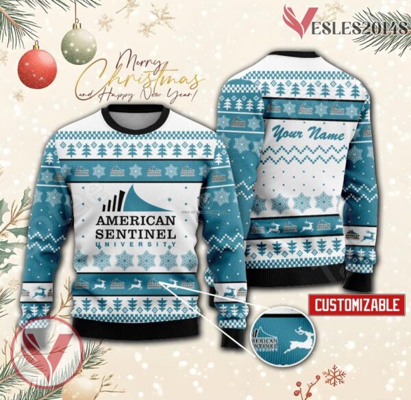 American Sentinel University Custom Ugly Christmas Sweater, Unique Gift For Fans - Vesles2014s