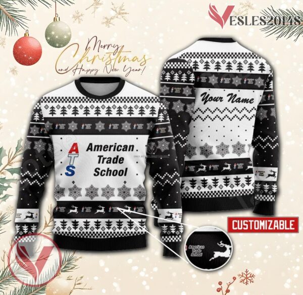 American Trade School Custom Ugly Christmas Sweater, Unique Gift For Fans - Vesles2014s