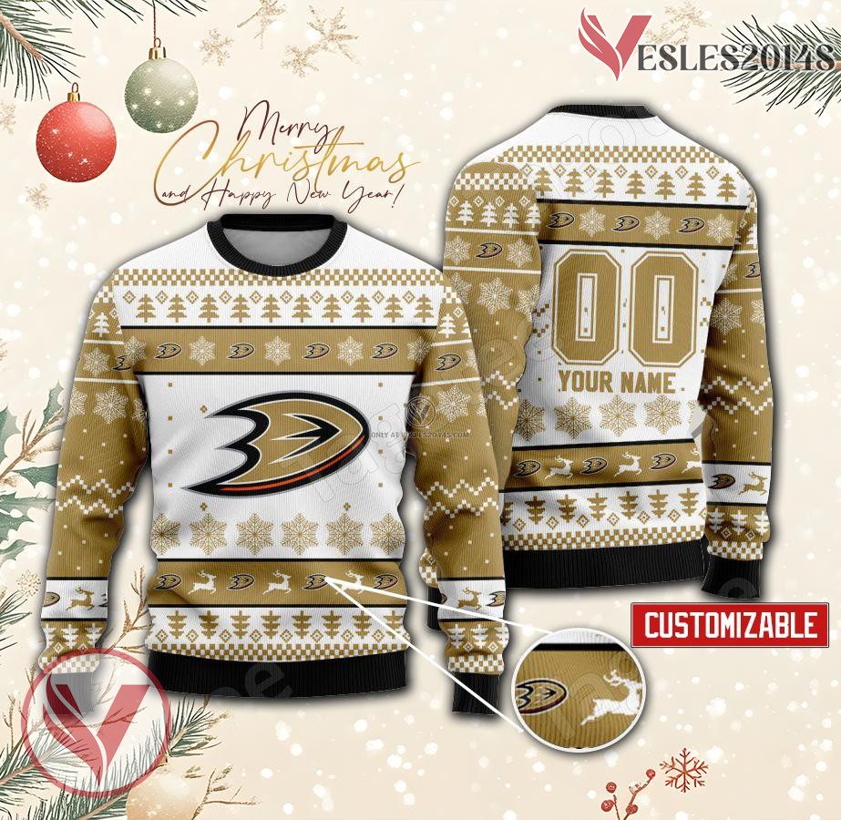 Anaheim Ducks Hockey Custom Ugly Christmas Sweater, Unique Gift For Fans - Vesles2014s