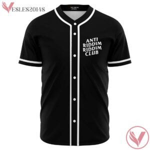 Anti Riddim Riddim Club Black Plain Baseball Jersey - Vesles2014s 1