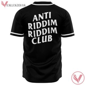 Anti Riddim Riddim Club Black Plain Baseball Jersey - Vesles2014s