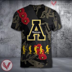 Appalachian State Mountaineers NCAA With Red Poppy Flower 3D Shirt, Unique Gift For Fans - Vesles2014S 1