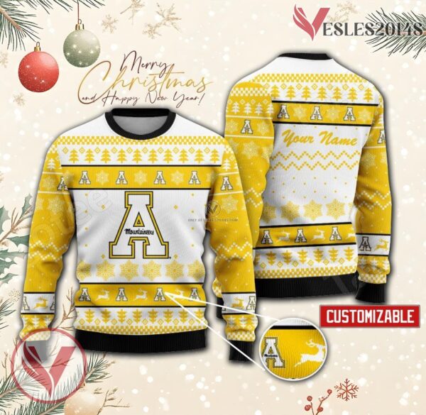 Appalachian State University Custom Ugly Christmas Sweater, Unique Gift For Fans - Vesles2014s