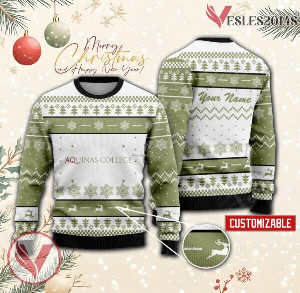 Aquinas College Custom Ugly Christmas Sweater, Unique Gift For Fans - Vesles2014s