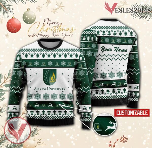 Argosy University Custom Ugly Christmas Sweater, Unique Gift For Fans - Vesles2014s